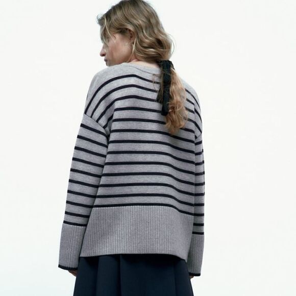 Zara Striped Knit Sweater New - Picture 8 of 11